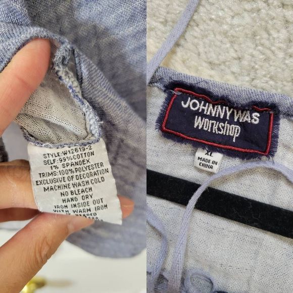 Johnny was embroidered blouse XL - Picture 5 of 9